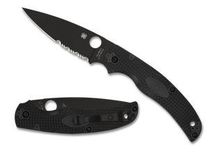 Spyderco Knives™ Native Chief Lockback C244PSBBK Black FRN CTS-BD1N Stainless Steel Pocket Knife