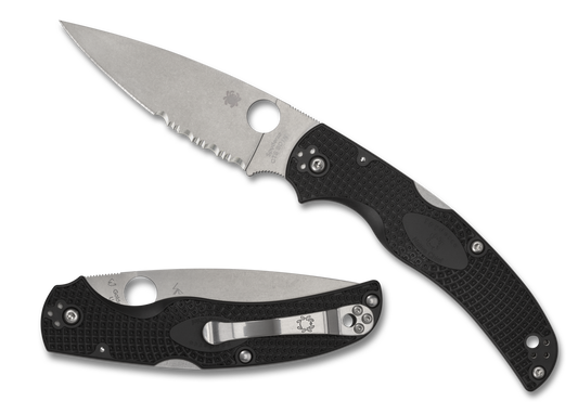 Spyderco Knives™ Native Chief Lockback C244PSBK Black FRN CTS-BD1N Stainless Steel Pocket Knife