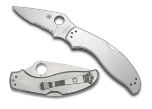 Spyderco Knives™ Upturn Lockback C261PS Stainless Steel 8Cr13MoV Stainless Steel Pocket Knife