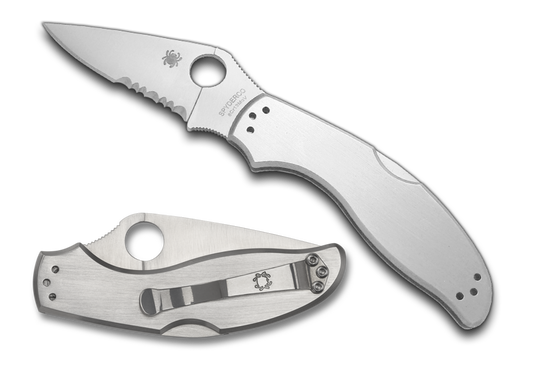 Spyderco Knives™ Upturn Lockback C261PS Stainless Steel 8Cr13MoV Stainless Steel Pocket Knife