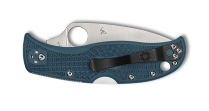Spyderco Knives™ Leafjumper Lockback C262PBLK390 Blue FRN K390 Semi-Stainless Steel Pocket Knife