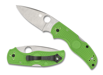 Spyderco Knives™ Native 5 Salt Lockback C41PGR5 Bright Green FRN LC200N Stainless Steel Pocket Knife