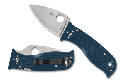 Spyderco Knives™ Lil Temperance 3 Lockback C69PBL3K390 Blue FRN K390 MICROCLEAN Carbon Steel Pocket Knife