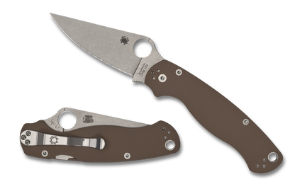 Spyderco Knives™ Para Military 2 Lockback C81GPBN15V2 Brown G10 CPM 15V Carbon Steel Pocket Knife