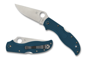 Spyderco Knives™ Stretch 2 Lockback C90FP2K390 Blue Fiberglass Reinforced Nylon K390 Microclean Carbon Steel Pocket Knife
