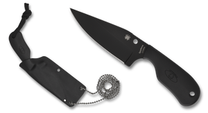 Spyderco Knives™ Subway Bowie Fixed Blade FB48PBBK Black FRN LC200N Stainless Steel Knife