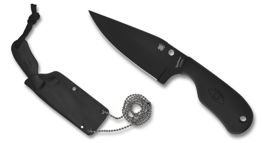 Spyderco Knives™ Subway Bowie Fixed Blade FB48PBBK Black FRN LC200N Stainless Steel Knife