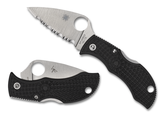 Spyderco Knives™ Manbug Lockback MBKLFS Black FRN VG-10 Stainless Steel Pocket Knife