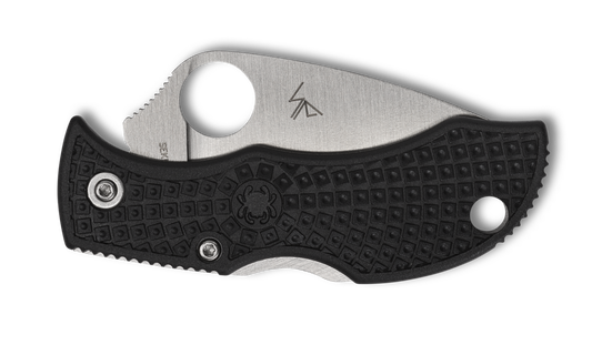 Spyderco Knives™ Manbug Lockback MBKLFS Black FRN VG-10 Stainless Steel Pocket Knife