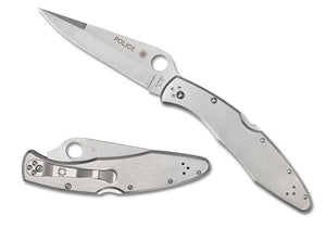 Spyderco Knives™ Police Model Lockback C07P Stainless Steel VG-10 Stainless Steel Pocket Knife