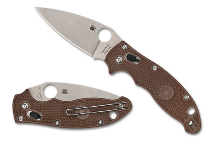Spyderco Knives™ Manix 2 Ball Bearing Lock C101PBN15V Brown FRCP CPM 15V Carbon Steel Pocket Knife