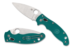 Spyderco Knives™ Manix 2 Lever Lock C101PCBL2 Caribbean Blue Fiberglass Reinforced Co-Polymer CPM SPY27 Stainless Steel Pocket Knife
