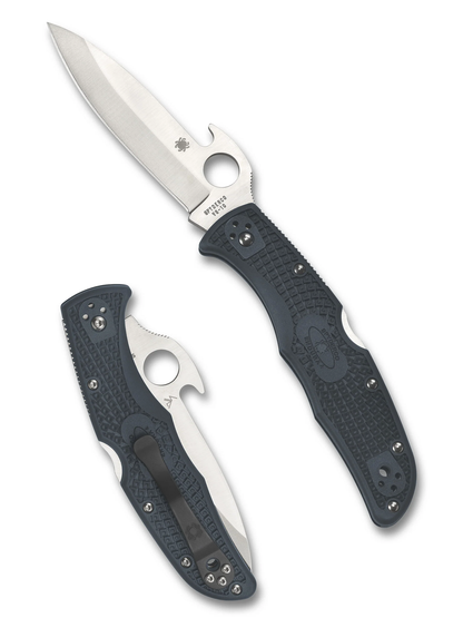 Spyderco Knives™ Endura 4 Lockback C10PGYW Grey Fiberglass Reinforced Nylon VG-10 Stainless Steel Pocket Knife