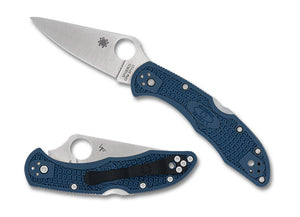 Spyderco Knives™ Delica 4 Lockback C11PCBL Cobalt Blue FRN CPM SPY27 Stainless Steel Pocket Knife