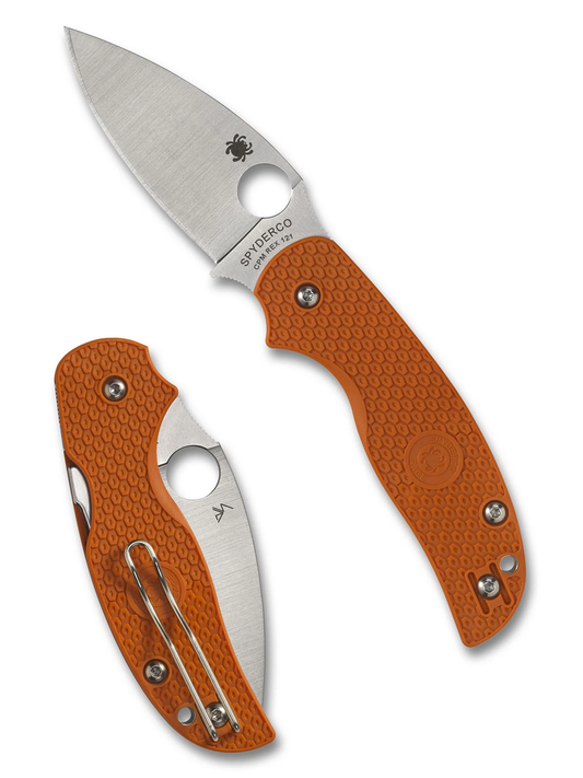 Spyderco Knives™ Sage 5 Back Lock C123BORP Orange FRN CPM REX 121 Semi-Stainless Pocket Knife