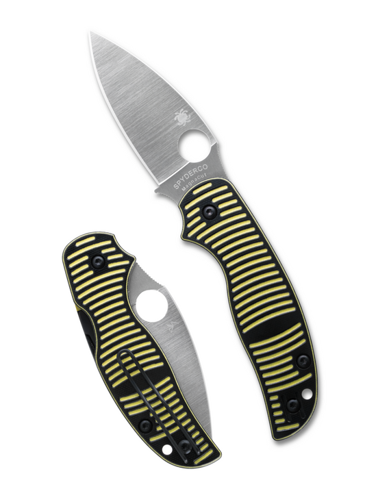 Spyderco Knives™ Sage 5 Compression Lock C123GPBKYLMC Black & Yellow G-10 CPM MagnaCut Stainless Steel Pocket Knife