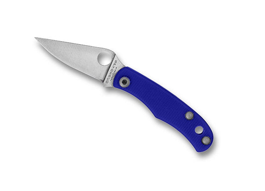 Spyderco Knives™ Bug Slip-joint C133GBLP Blue G-10 Sandvik 12C27 Stainless Steel Pocket Knife