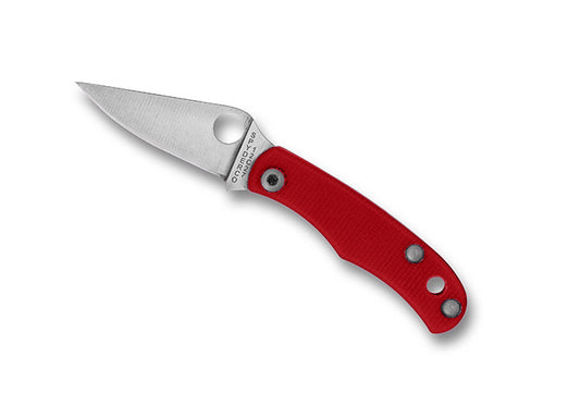 Spyderco Knives™ Bug Slip-joint C133GRDP Red G-10 Sandvik 12C27 Stainless Steel Pocket Knife