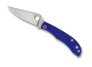 Spyderco Knives™ HoneyBee Slip-joint C137GBLP Blue G-10 Sandvik 12C27 Stainless Steel Pocket Knife