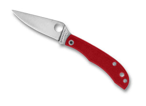 Spyderco Knives™ HoneyBee Slip-joint C137GRDP Red G-10 Sandvik 12C27 Stainless Steel Pocket Knife