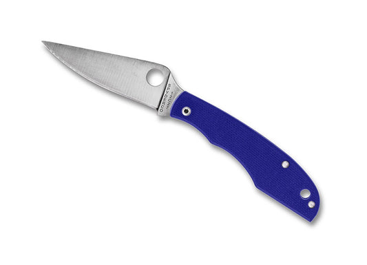 Spyderco Knives™ Grasshopper Slip-joint C138GBLP Blue G-10 Sandvik 12C27 Stainless Steel Pocket Knife