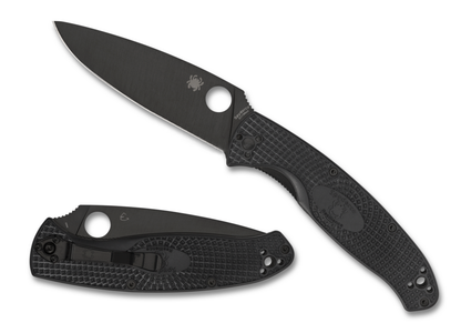 Spyderco Knives™ Resilience Liner Lock C142PBBK Black FRN 8Cr13MoV Semi-Stainless Steel Pocket Knife