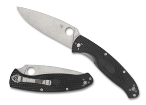 Spyderco Knives™ Resilience Liner Lock C142PBK Black FRN 8Cr13MoV Semi-Stainless Steel Pocket Knife