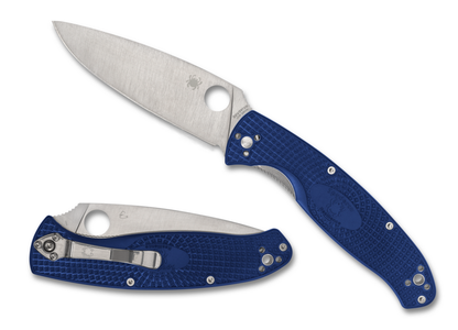 Spyderco Knives™ Resilience Liner Lock C142PBL Blue FRN CPM S35VN Stainless Steel Pocket Knife