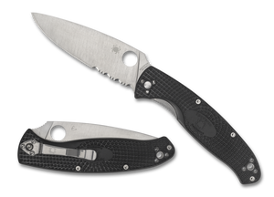 Spyderco Knives™ Resilience Liner Lock C142PSBK Black FRN 8Cr13MoV Semi-Stainless Steel Pocket Knife
