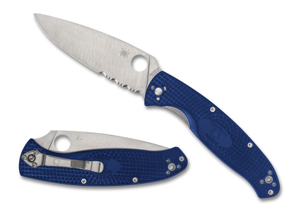 Spyderco Knives™ Resilience Liner Lock C142PSBL Blue FRN CPM S35VN Stainless Steel Pocket Knife