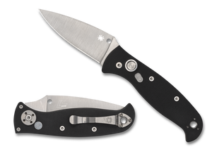 Spyderco Knives™ Autonomy 2 Auto C165GP2 Black G10 LC200N Stainless Steel Pocket Knife