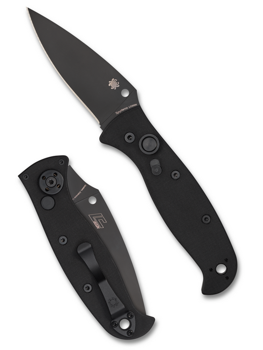 Spyderco Knives™ Autonomy 2 Auto C165GPBBK2 Black G10 LC200N Stainless Steel Pocket Knife