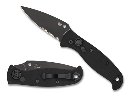 Spyderco Knives™ Autonomy 2 Auto C165GPSBBK2 Black G10 LC200N Stainless Steel Pocket Knife