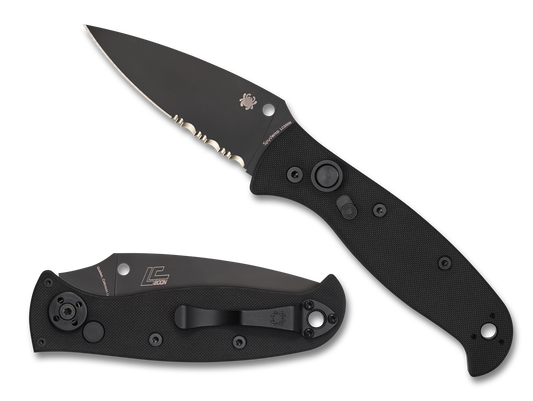 Spyderco Knives™ Autonomy 2 Auto C165GPSBBK2 Black G10 LC200N Stainless Steel Pocket Knife