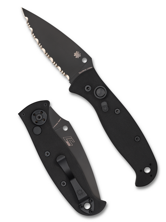 Spyderco Knives™ Autonomy 2 Auto C165GSBBK2 Black G10 LC200N Stainless Steel Pocket Knife