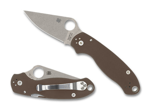 Spyderco Knives™ Para 3 Liner Lock C223GPBN15V Brown G-10 CPM 15V Carbon Steel Pocket Knife