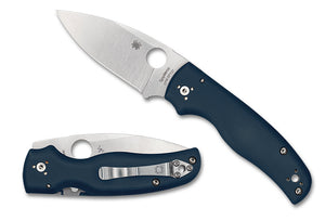 Spyderco Knives™ Shaman Compression Lock C229GPCBL Cobalt Blue G-10 CPM SPY27 Stainless Steel Pocket Knife