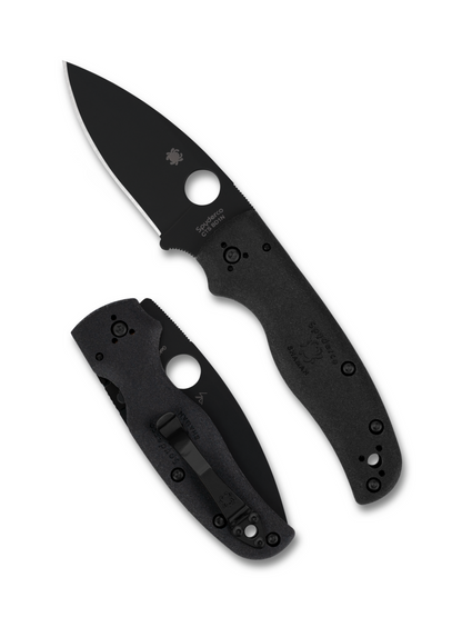 Spyderco Knives™ Shaman Compression Lock C229PBBK Black FRN CTS BD1N Stainless Steel Pocket Knife