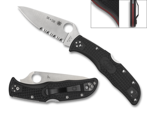 Spyderco Knives™ Endela Lockback C243FPSBKRD Black FRN VG-10 Stainless Steel Pocket Knife