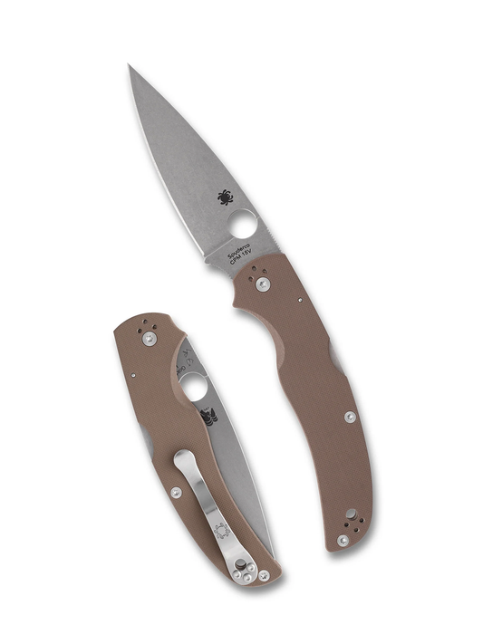 Spyderco Knives™ Native Chief Back Lock C244GPBN15V Brown G-10 CPM 15V Carbon Steel Pocket Knife