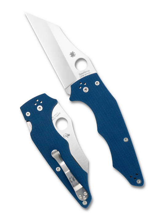 Spyderco Knives™ Yojumbo Compression Lock C253GPCBL Cobalt Blue G-10 CPM SPY27 Stainless Steel Pocket Knife