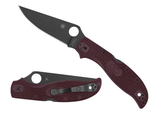 Spyderco Knives™ Stretch 2 XL Back Lock C258BGBKP Burgundy FRN Micro-Melt PD#1 Pocket Knife