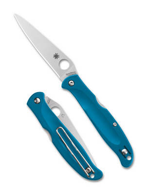 Spyderco Knives™ Charisma Back Lock C259PBL Blue FRN CTS BD1N Stainless Steel Pocket Knife