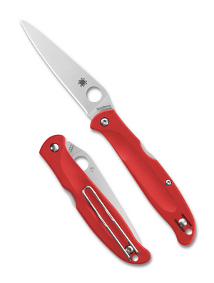Spyderco Knives™ Charisma Back Lock C259PRD Red FRN CTS BD1N Stainless Steel Pocket Knife