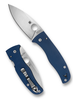 Spyderco Knives™ Bodacious Compression Lock C263GPCBL Cobalt Blue G-10 CPM SPY27 Stainless Steel Pocket Knife