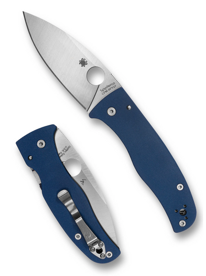 Spyderco Knives™ Bodacious Compression Lock C263GPCBL Cobalt Blue G-10 CPM SPY27 Stainless Steel Pocket Knife