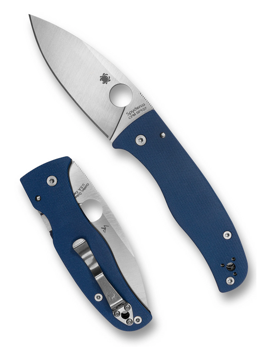Spyderco Knives™ Bodacious Compression Lock C263GPCBL Cobalt Blue G-10 CPM SPY27 Stainless Steel Pocket Knife
