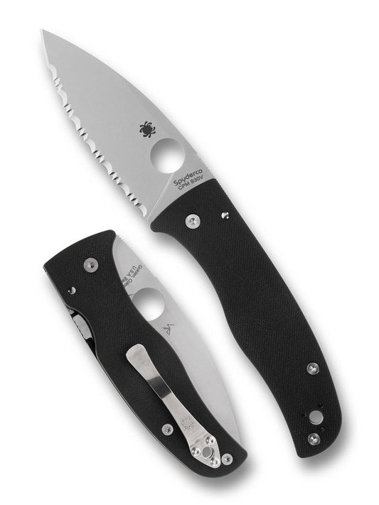 Spyderco Knives™ Bodacious Back Lock C263GSBK Black G10 CPM S30V Stainless Steel Pocket Knife