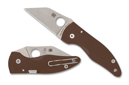 Spyderco Knives™ MicroJimbo Compression Lock C264GPBN15V Brown G-10 CPM 15V Carbon Steel Pocket Knife