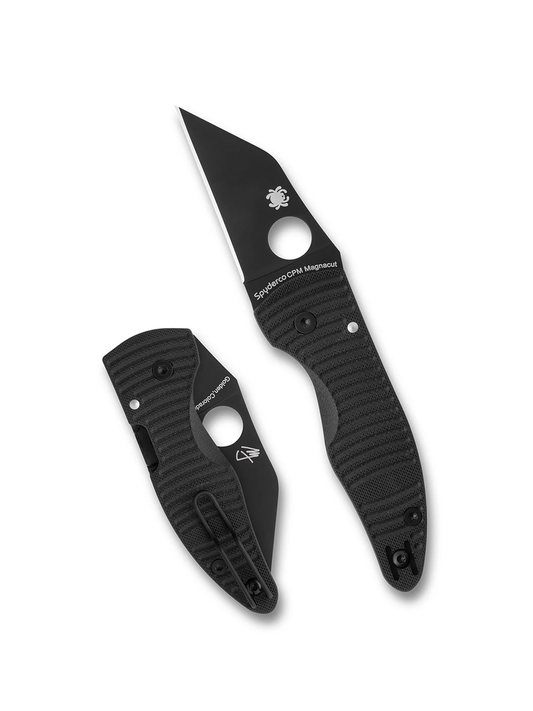 Spyderco Knives™ MicroJimbo Salt Compression Lock C264GMCBKP Black G-10 CPM MagnaCut Stainless Steel Pocket Knife